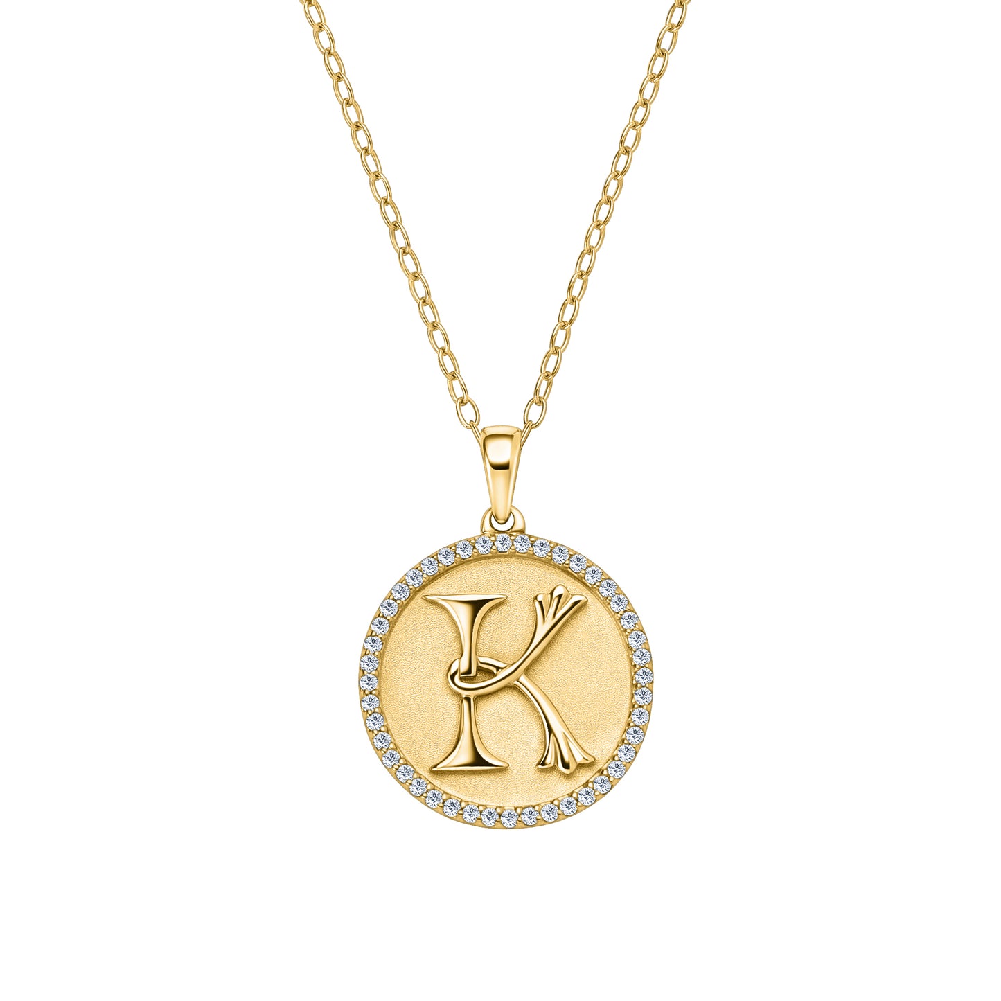 Classic Initial Lab Grown Diamond Necklace