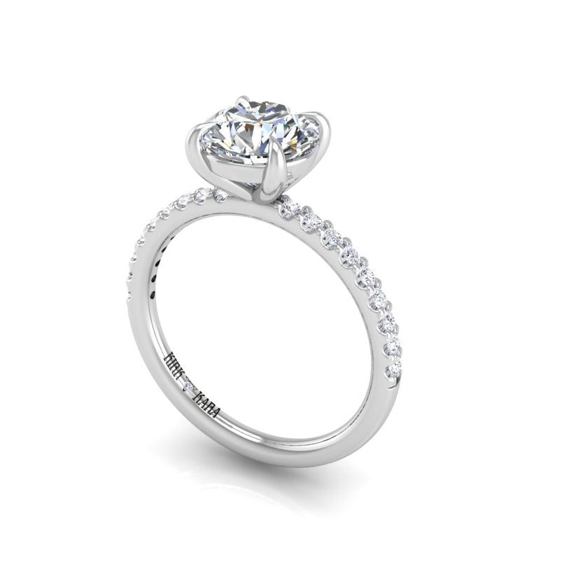 Preset Diamond Solitaire Round Lab Diamond Engagement Ring