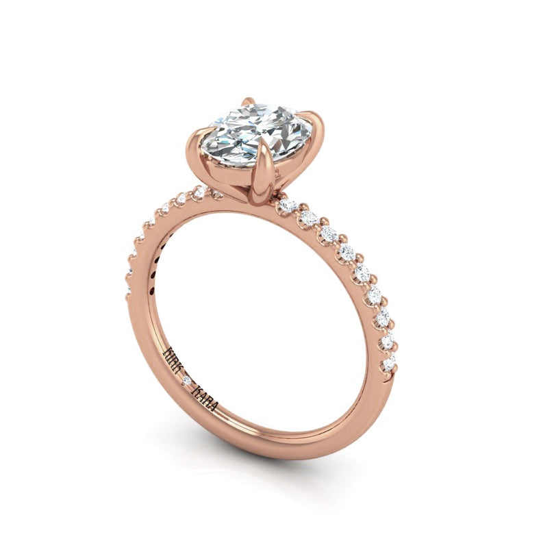 Preset Diamond Solitaire Oval Lab Diamond Engagement Ring