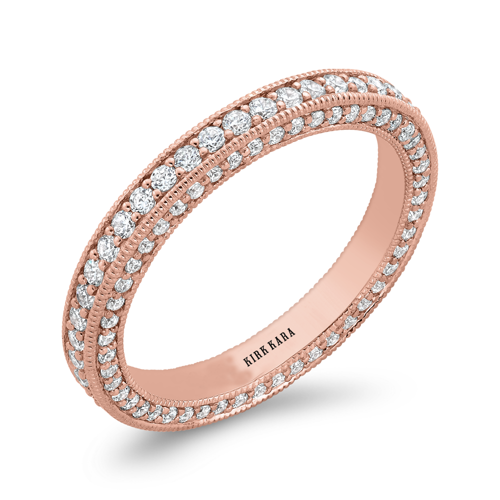 Classic 1 ctw Round Pave Three Sided Eternity Band