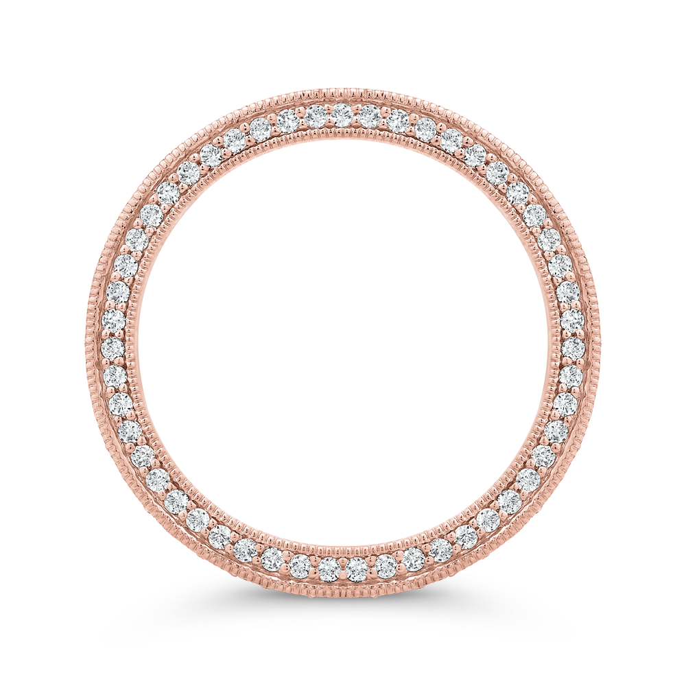 Classic 1 ctw Round Pave Three Sided Eternity Band