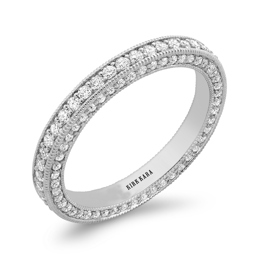 Classic 1 ctw Round Pave Three Sided Eternity Band