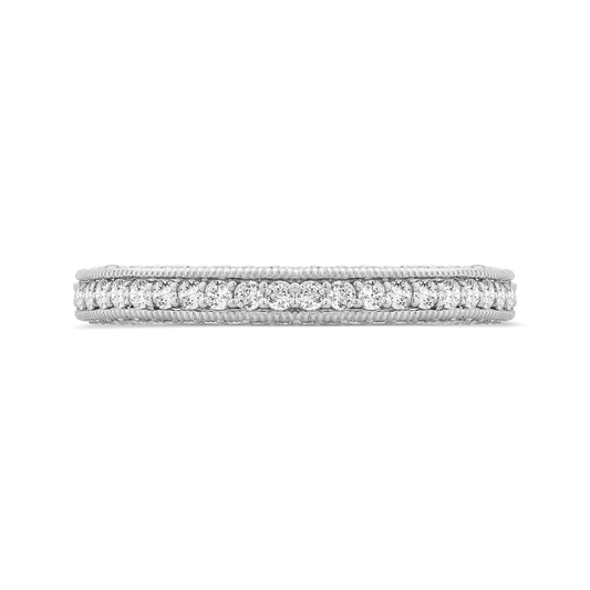 Classic 1 ctw Round Pave Three Sided Eternity Band