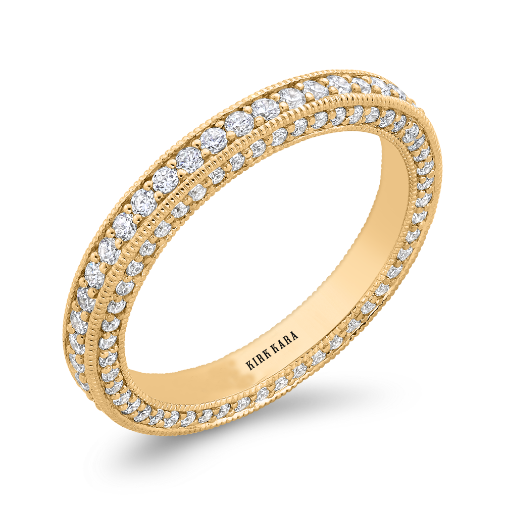 Classic 1 ctw Round Pave Three Sided Eternity Band