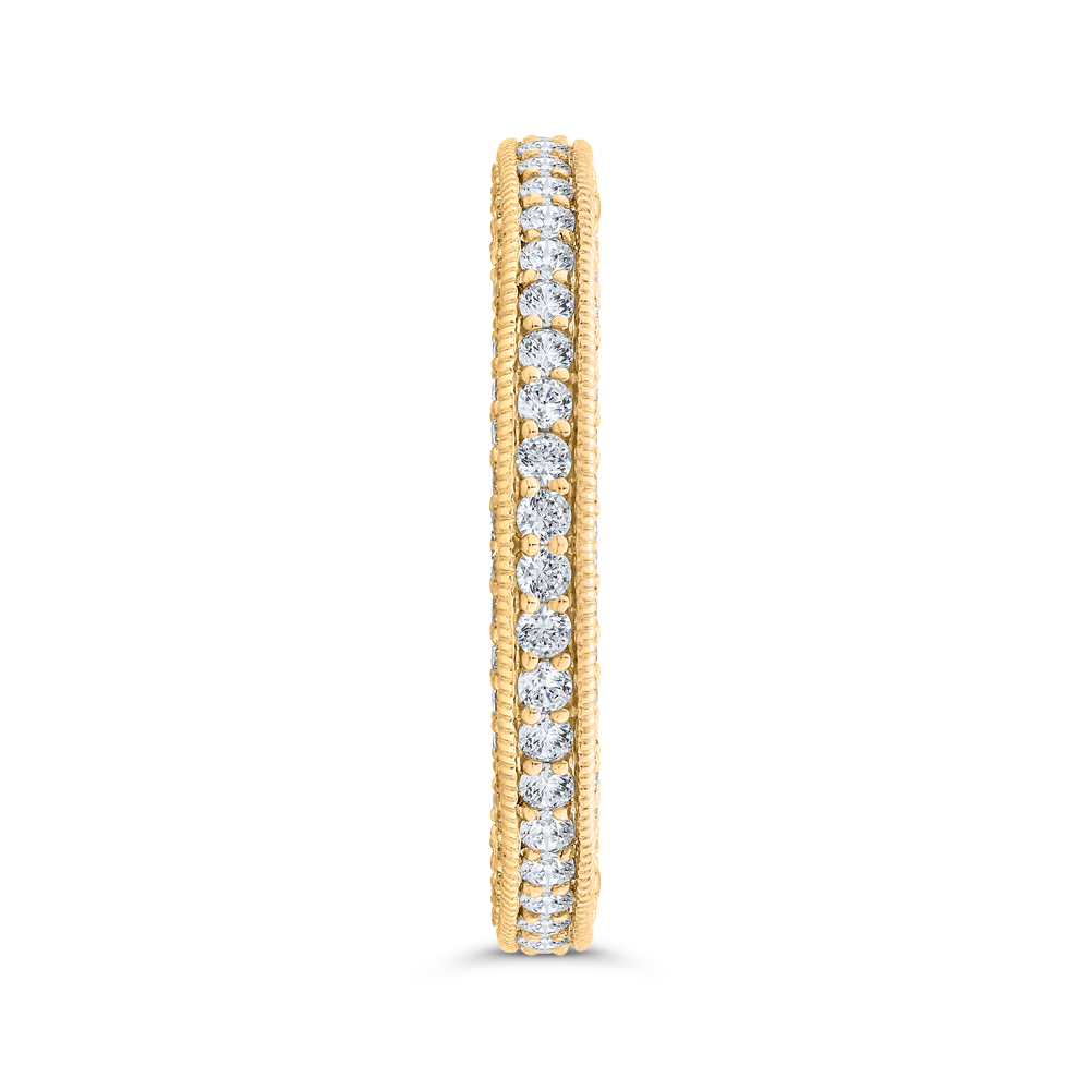 Classic 1 ctw Round Pave Three Sided Eternity Band