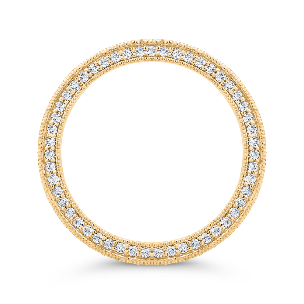 Classic 1 ctw Round Pave Three Sided Eternity Band