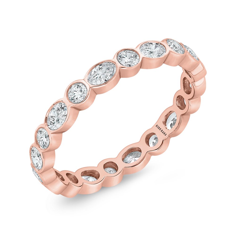 Classic 1 ctw Round & Oval Bezel Eternity Band