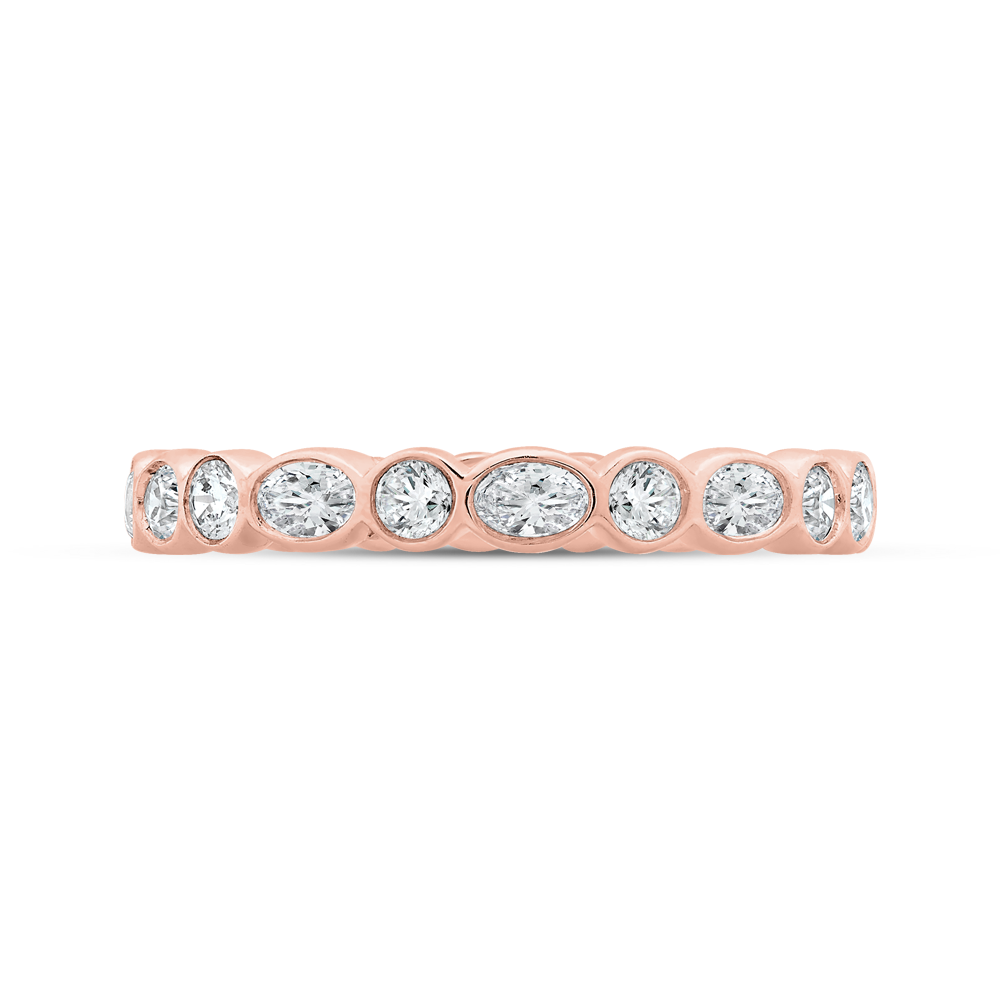 Classic 1 ctw Round & Oval Bezel Eternity Band