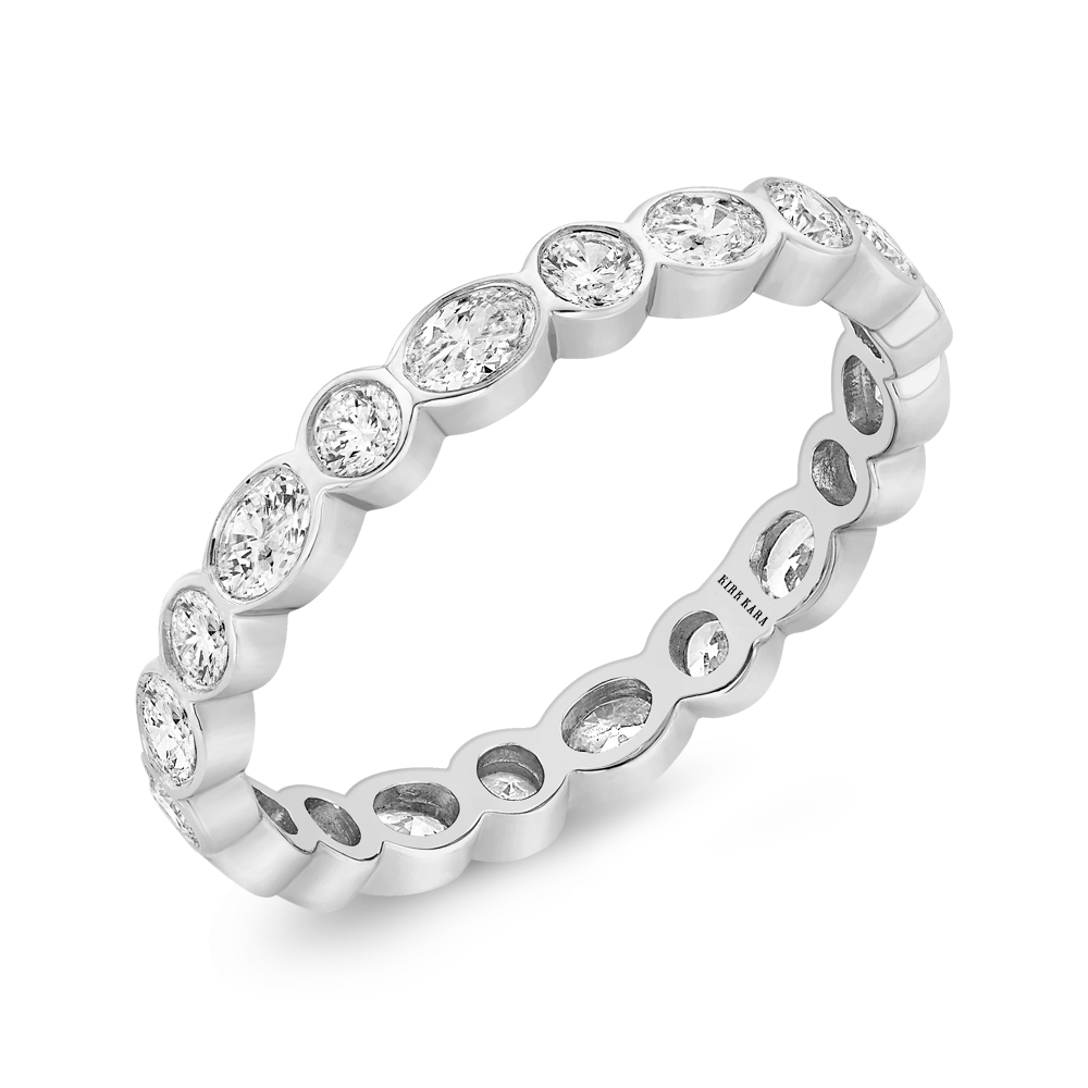Classic 1 ctw Round & Oval Bezel Eternity Band