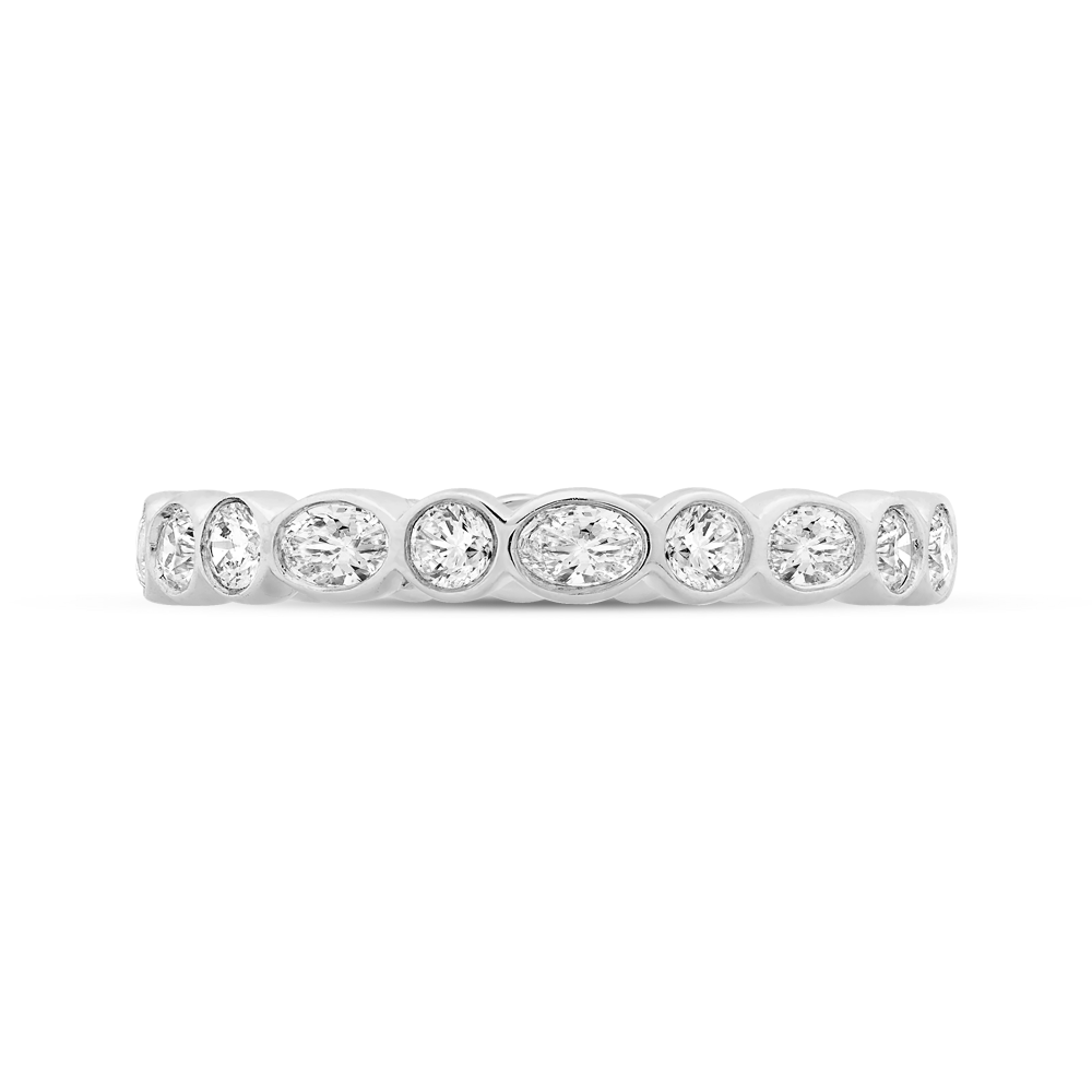 Classic 1 ctw Round & Oval Bezel Eternity Band