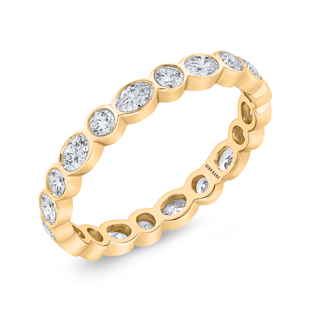 Classic 1 ctw Round & Oval Bezel Eternity Band