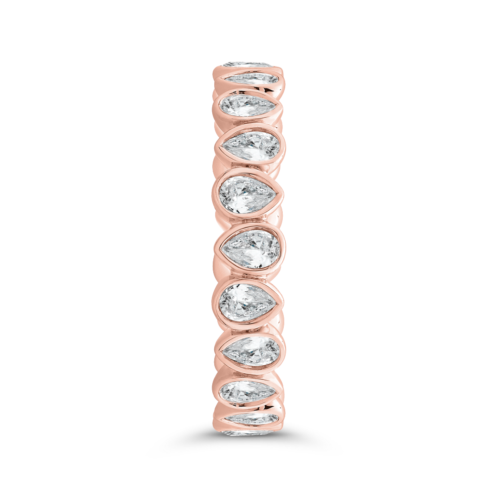Classic 1 ctw Pear Bezel Eternity Band
