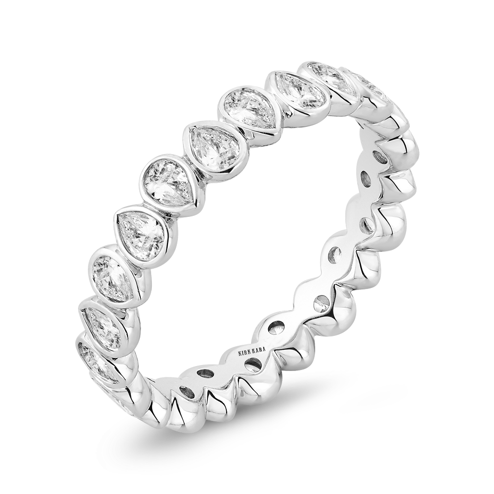 Classic 1 ctw Pear Bezel Eternity Band