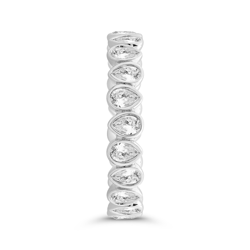 Classic 1 ctw Pear Bezel Eternity Band