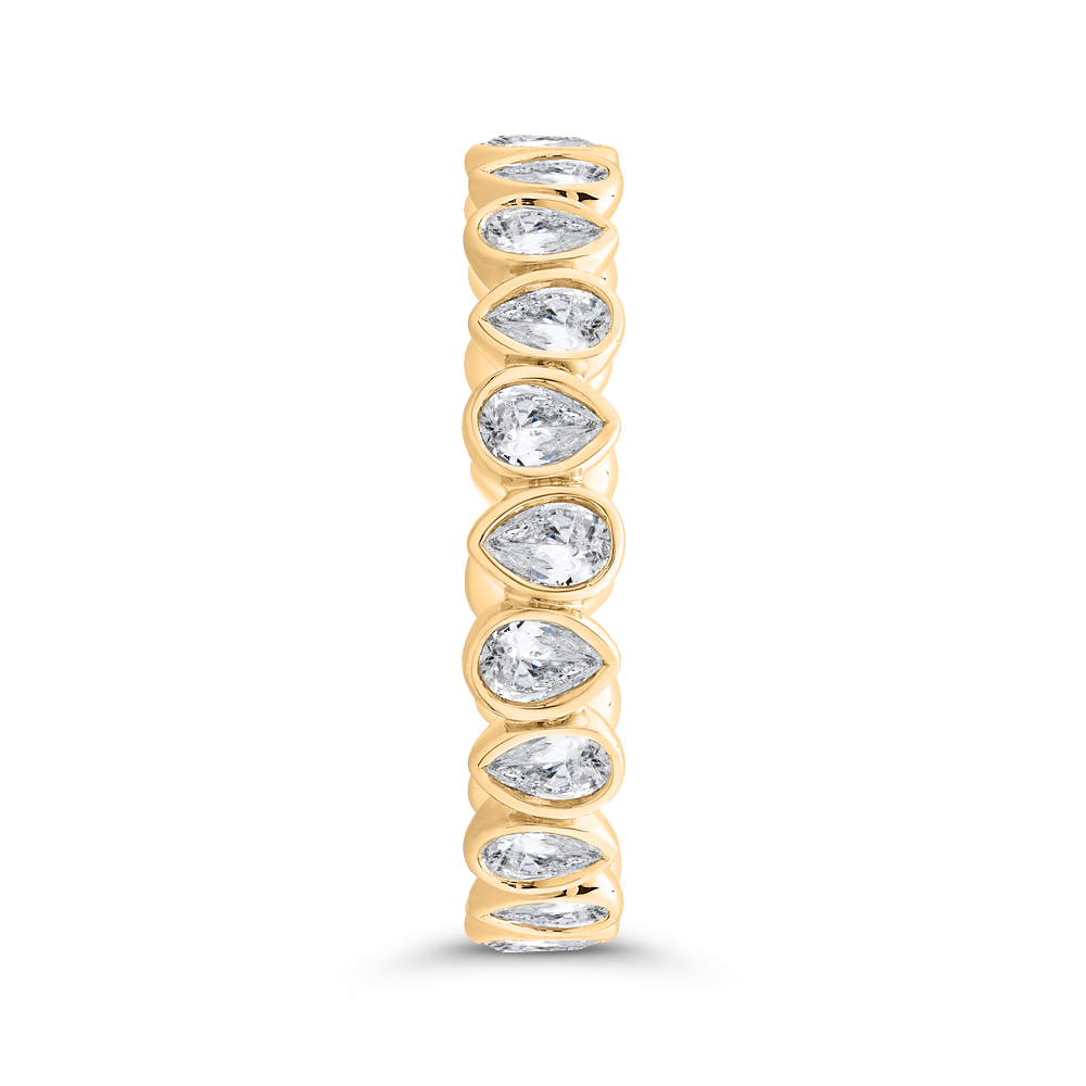 Classic 1 ctw Pear Bezel Eternity Band