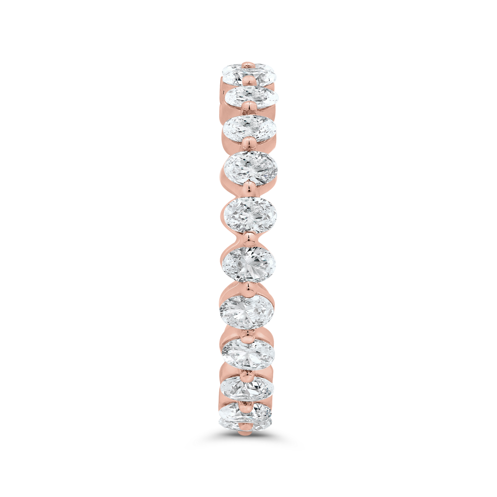 Classic 1 1/2 ctw Oval Single Shared Prong Eternity Band