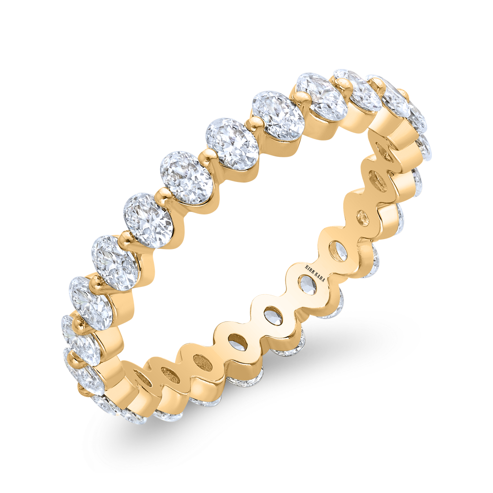 Classic 1 1/2 ctw Oval Single Shared Prong Eternity Band