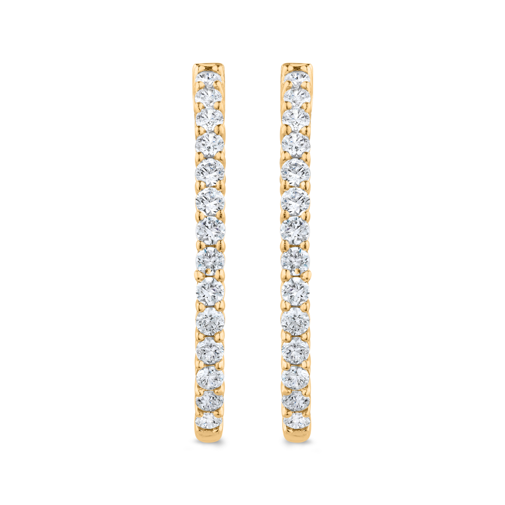 Classic Elongated Lab Grown Inside Out Diamond Hoops