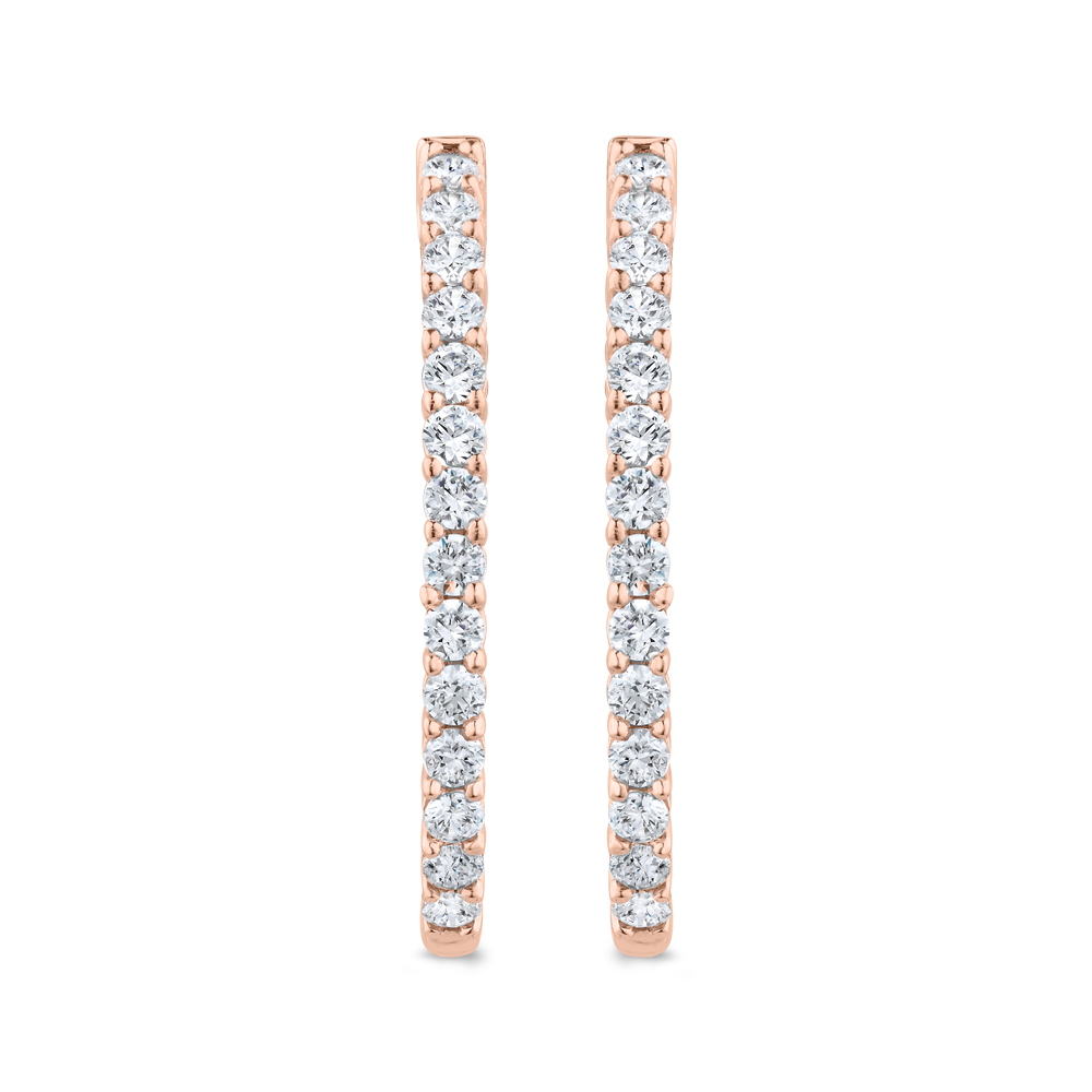 Classic Elongated Lab Grown Inside Out Diamond Hoops