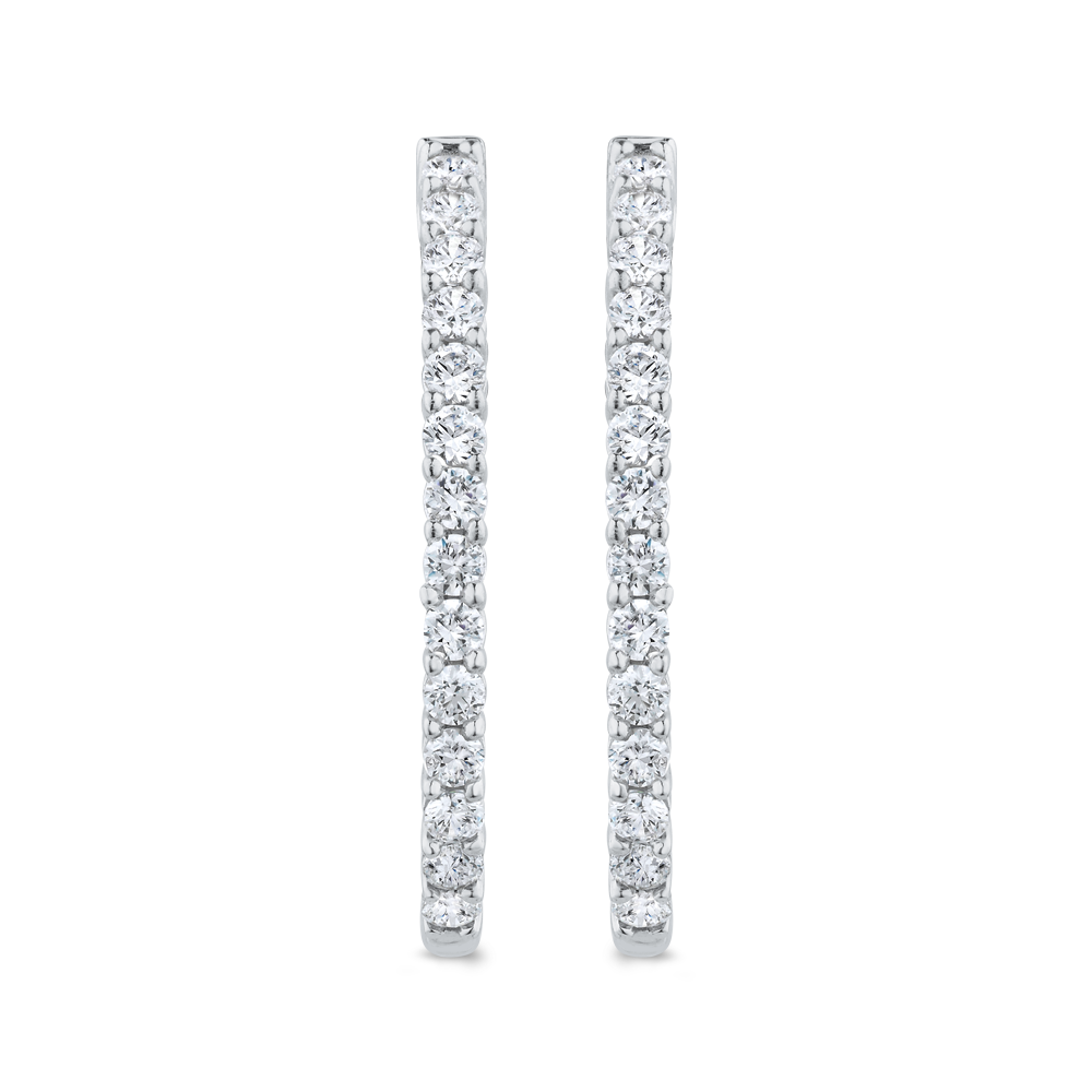 Classic Elongated Lab Grown Inside Out Diamond Hoops