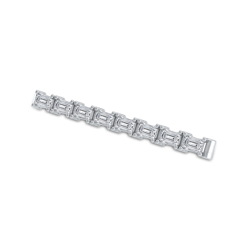 Elegant Emerald Diamond Tennis Bracelet