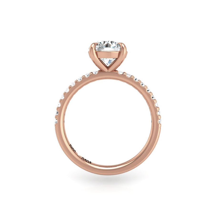 Preset Diamond Solitaire Round Lab Diamond Engagement Ring