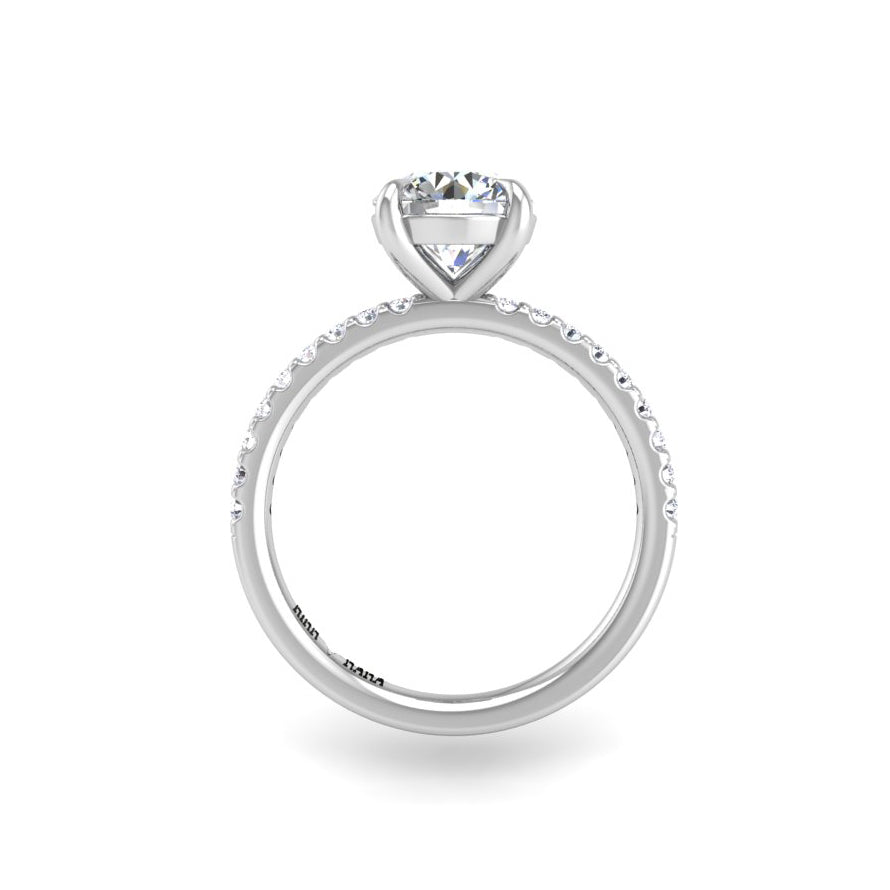 Preset Diamond Solitaire Round Lab Diamond Engagement Ring