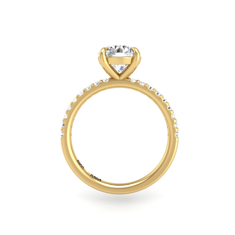 Preset Diamond Solitaire Round Lab Diamond Engagement Ring