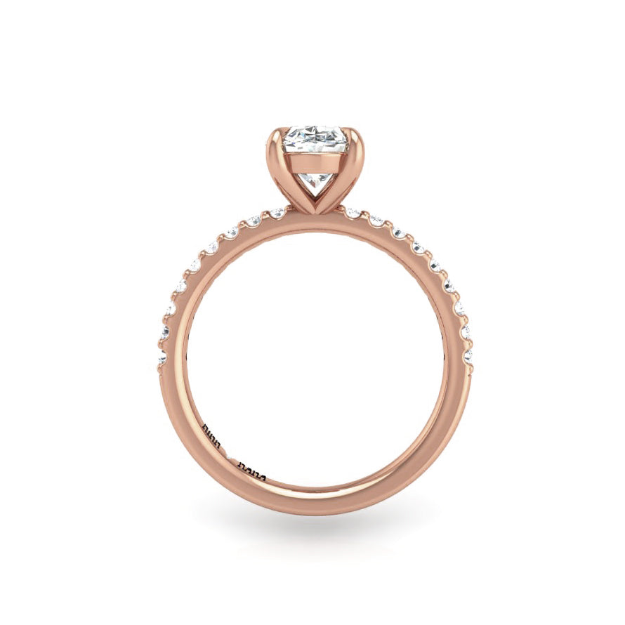 Preset Diamond Solitaire Oval Lab Diamond Engagement Ring