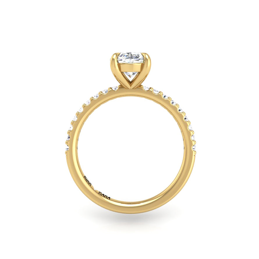 Preset Diamond Solitaire Oval Lab Diamond Engagement Ring