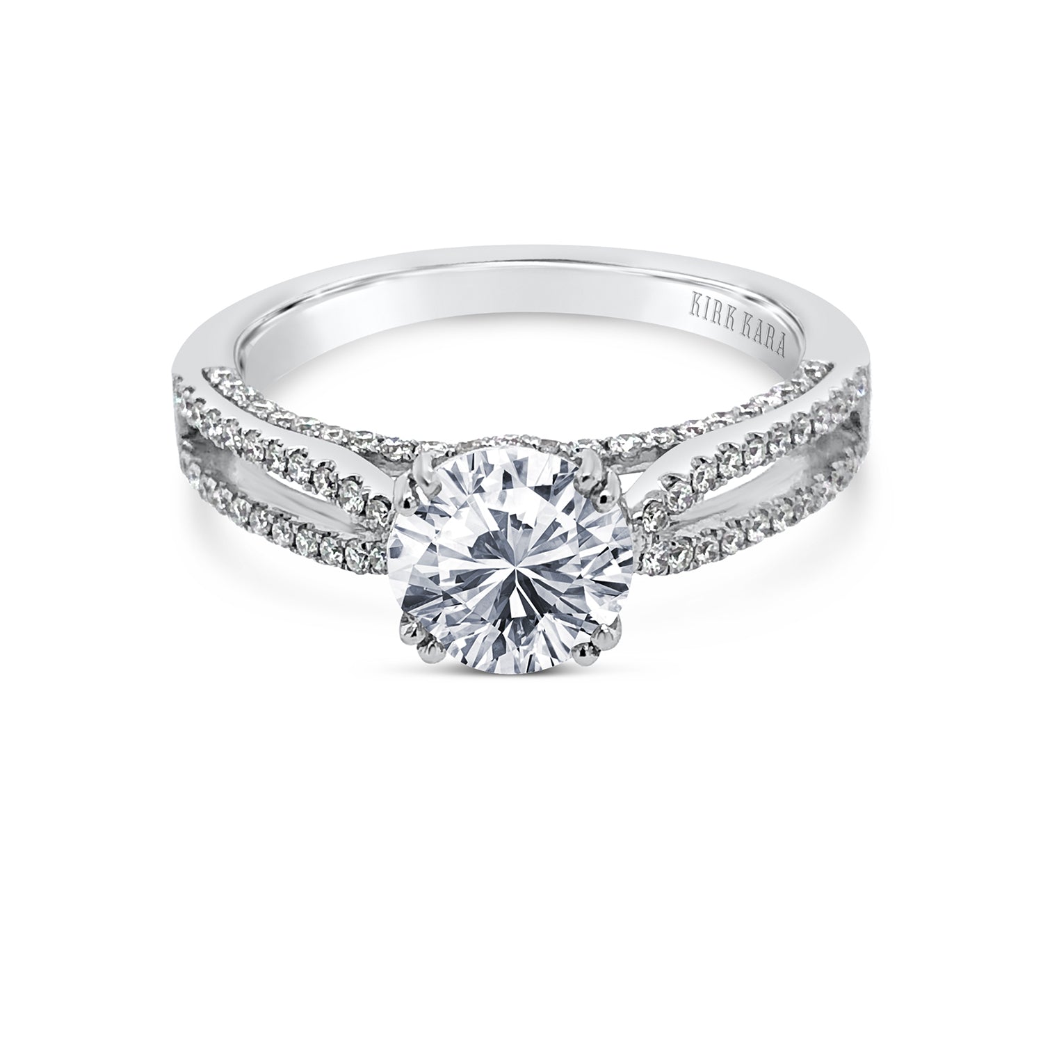 2.12 carat Hybrid Step Cut Solitaire Engagement Ring | Lauren B Jewelry