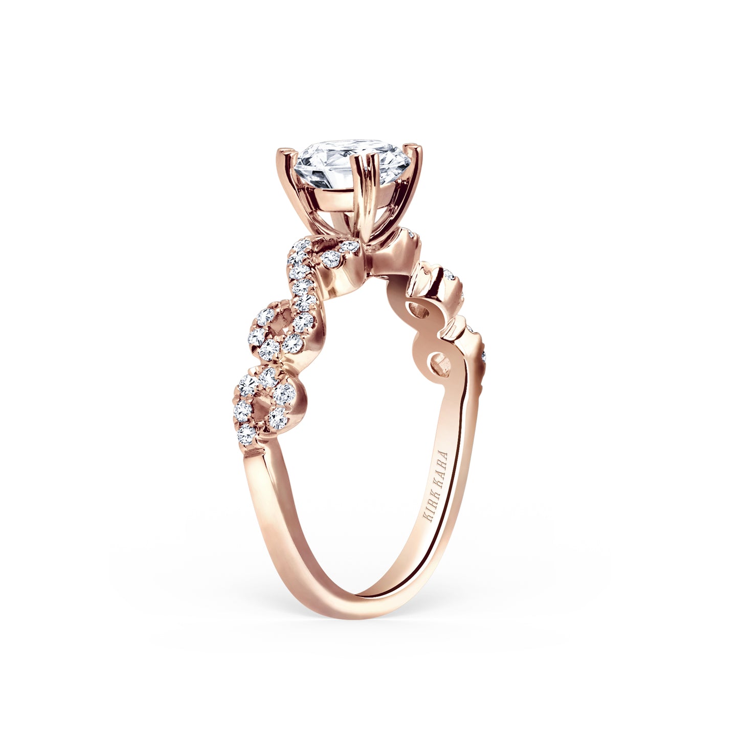 Fancy Twist Diamond Engagement Ring