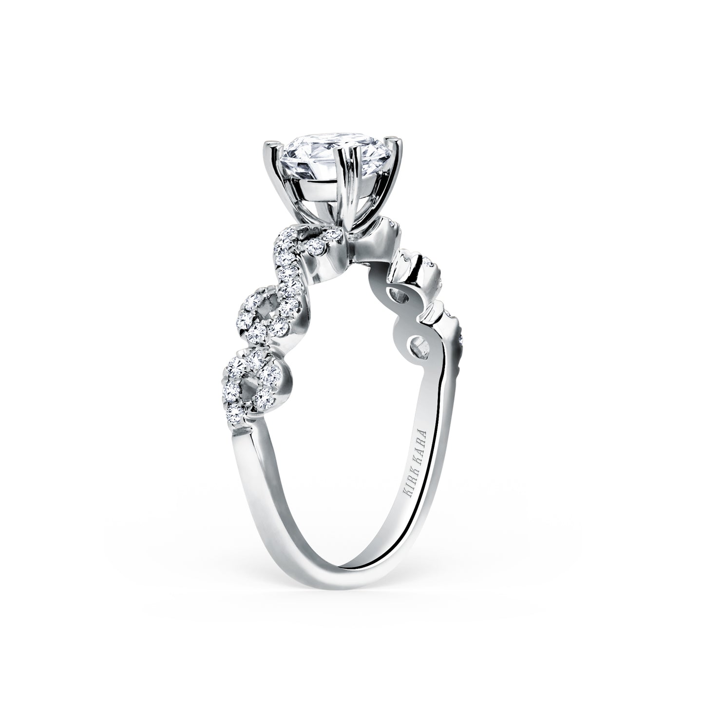 Fancy Twist Diamond Engagement Ring