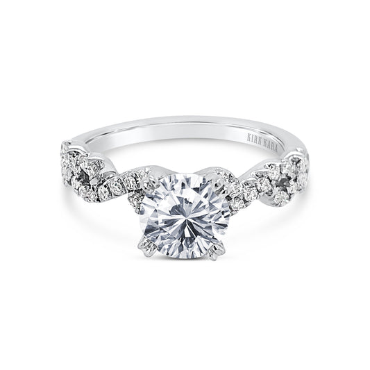Fancy Twist Diamond Engagement Ring