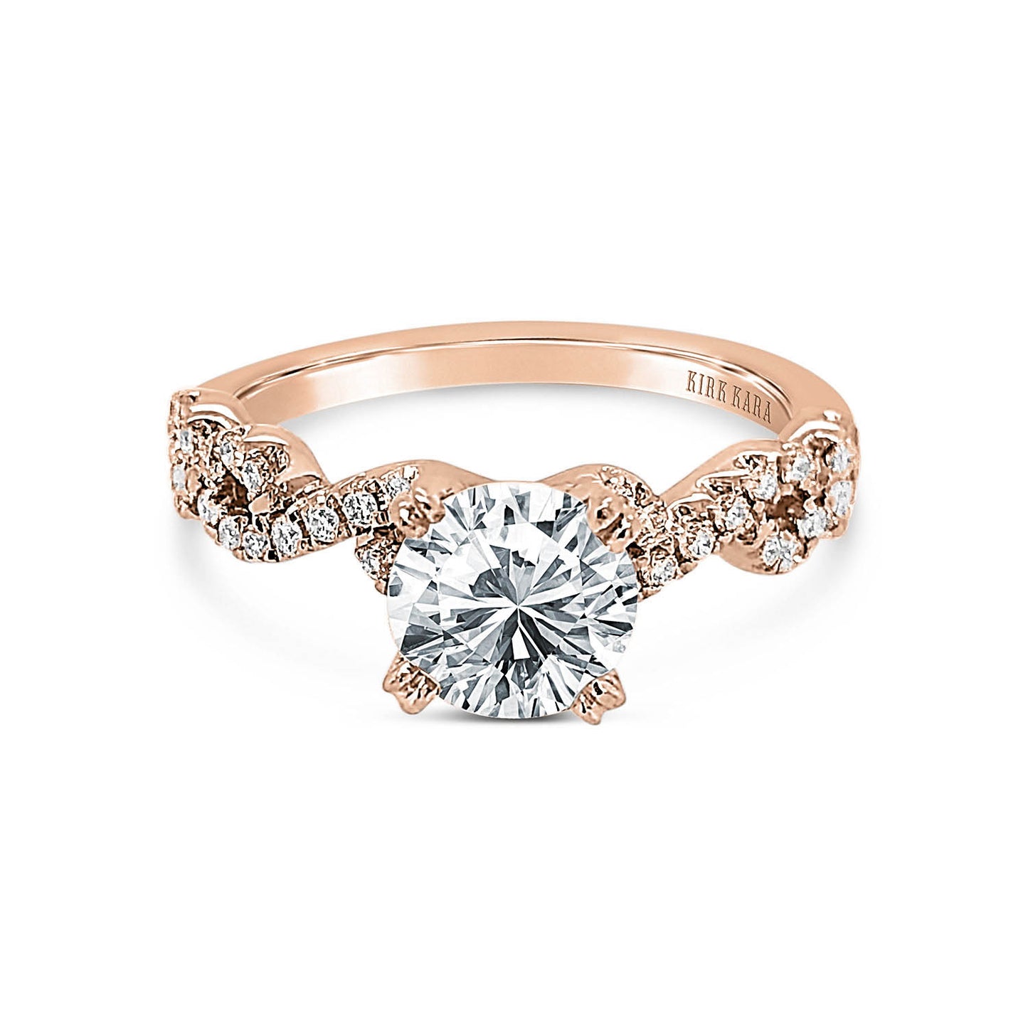 Fancy Twist Diamond Engagement Ring