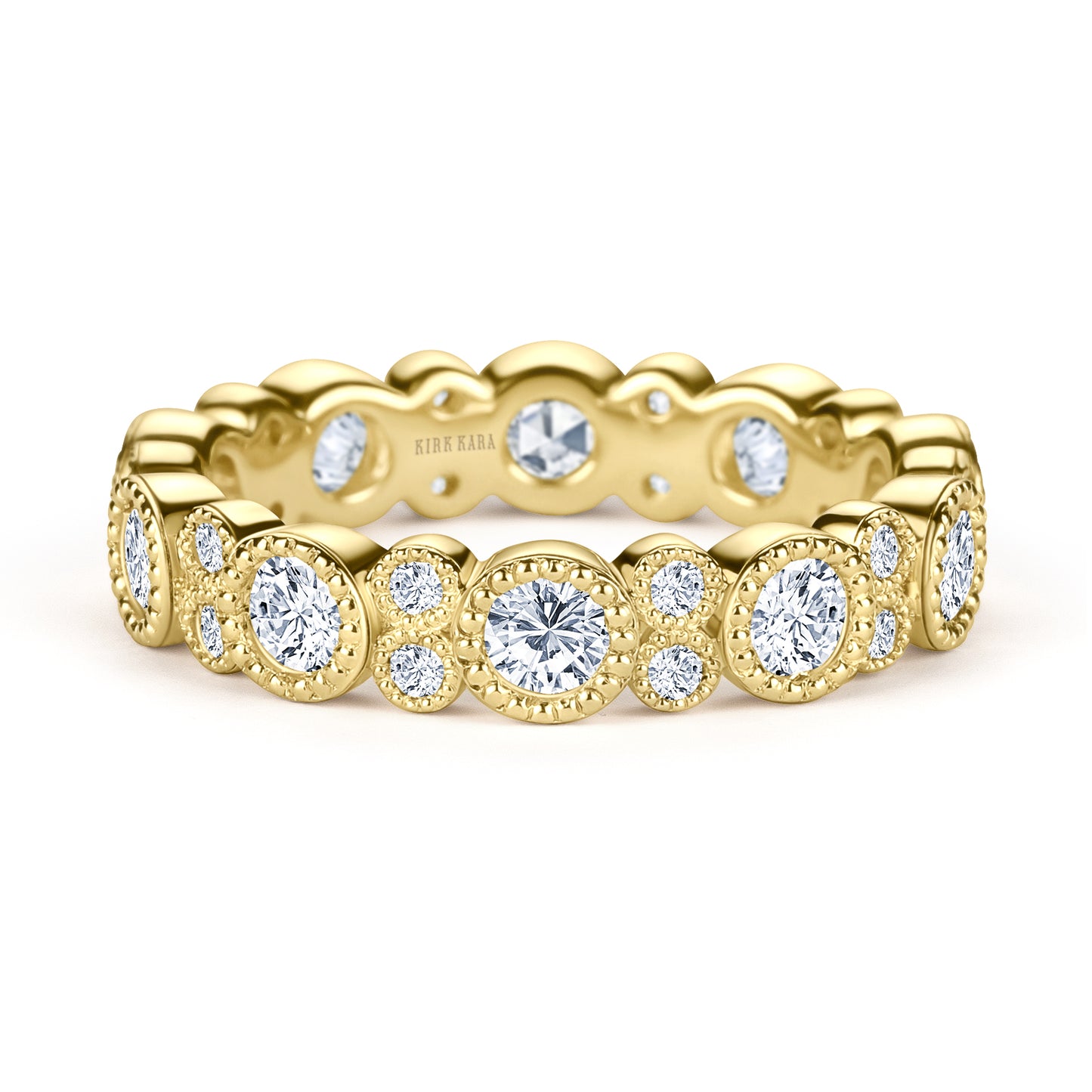 Round Diamond Milgrain Eternity Wedding Band