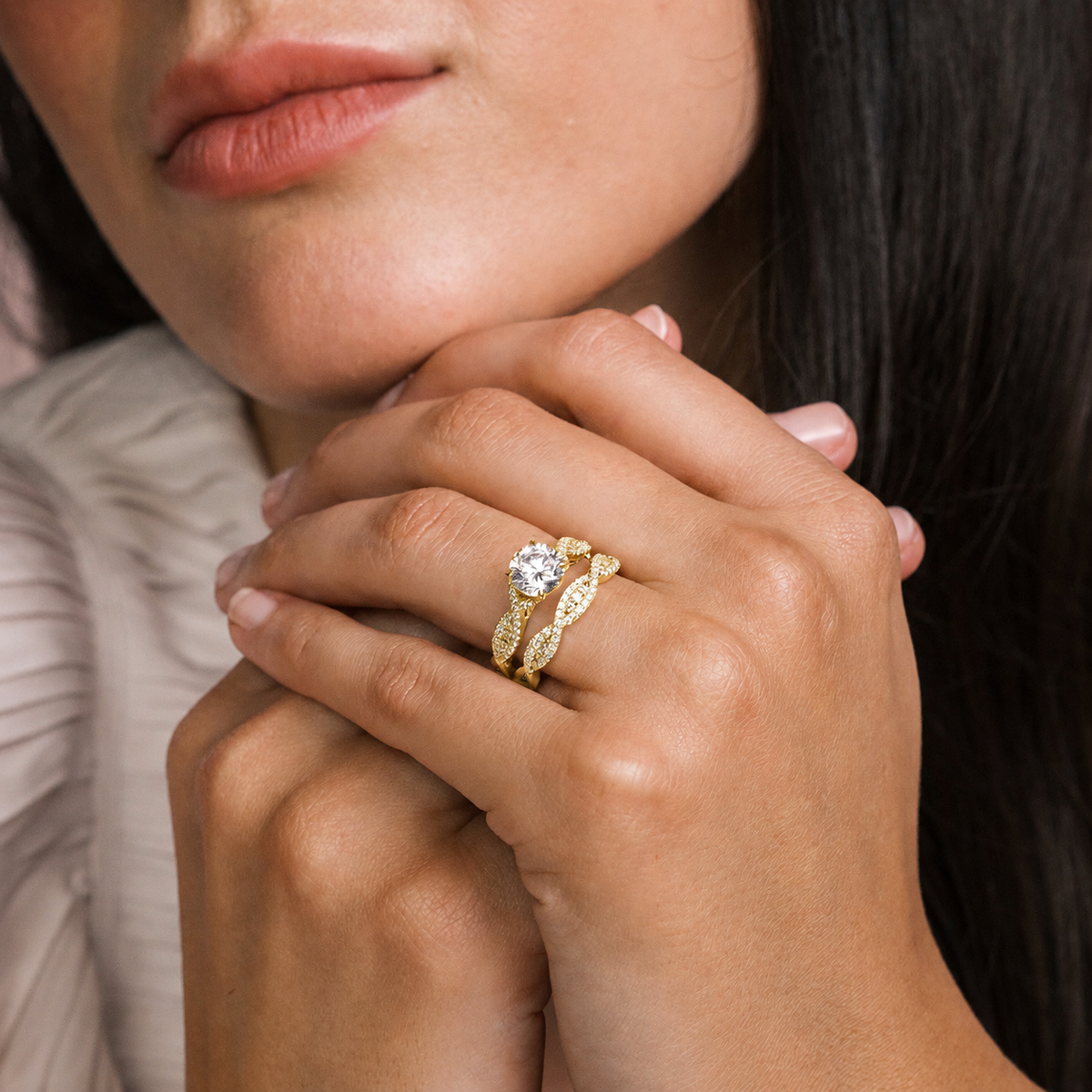 Classic Twist Channel Diamond Wedding Band