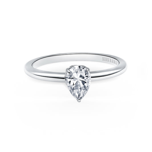 14K White Gold Milgrain Diamond Basket Engagement Ring