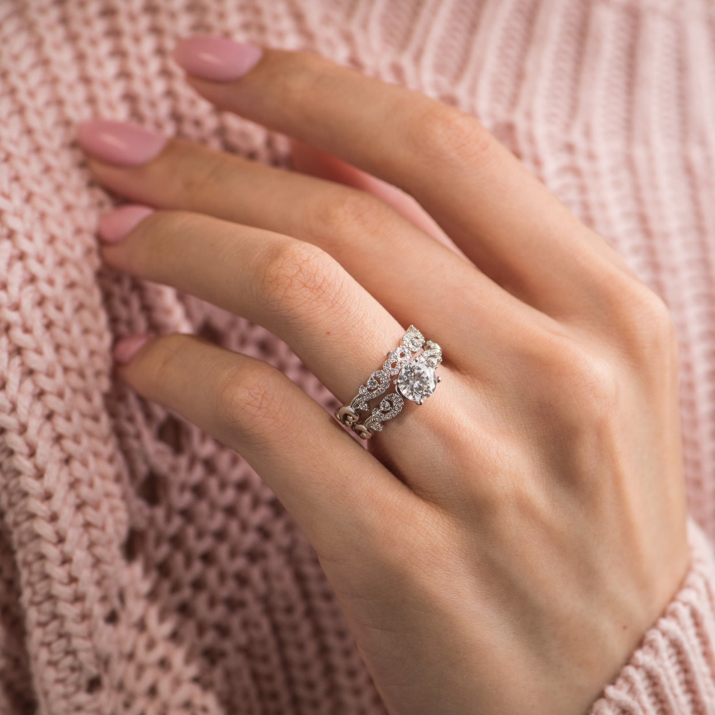 Artisan Crown Diamond Engagement Ring