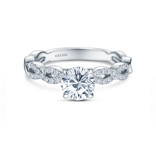 Twisted Prong Set Diamond Engagement Ring