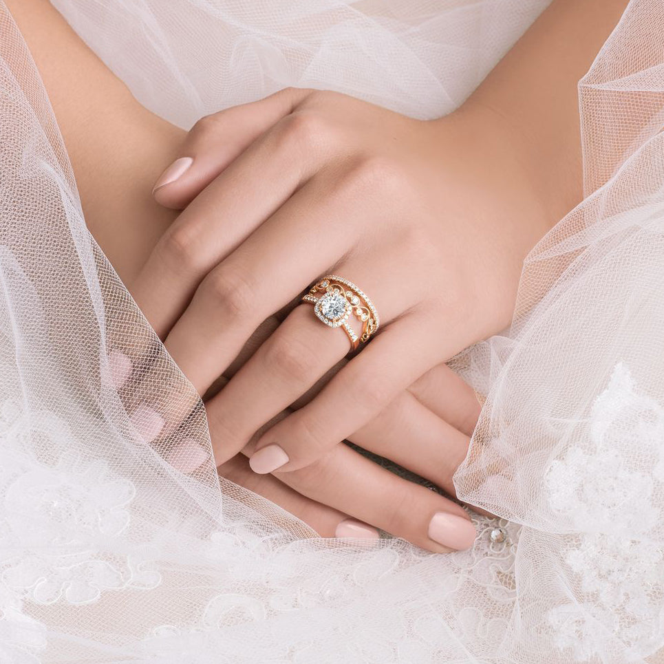 Classic Halo Diamond Engagement Ring
