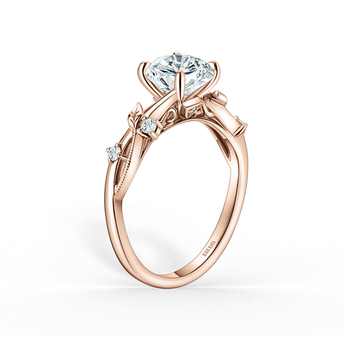 Diamond Twig Cathedral Engagement Ring