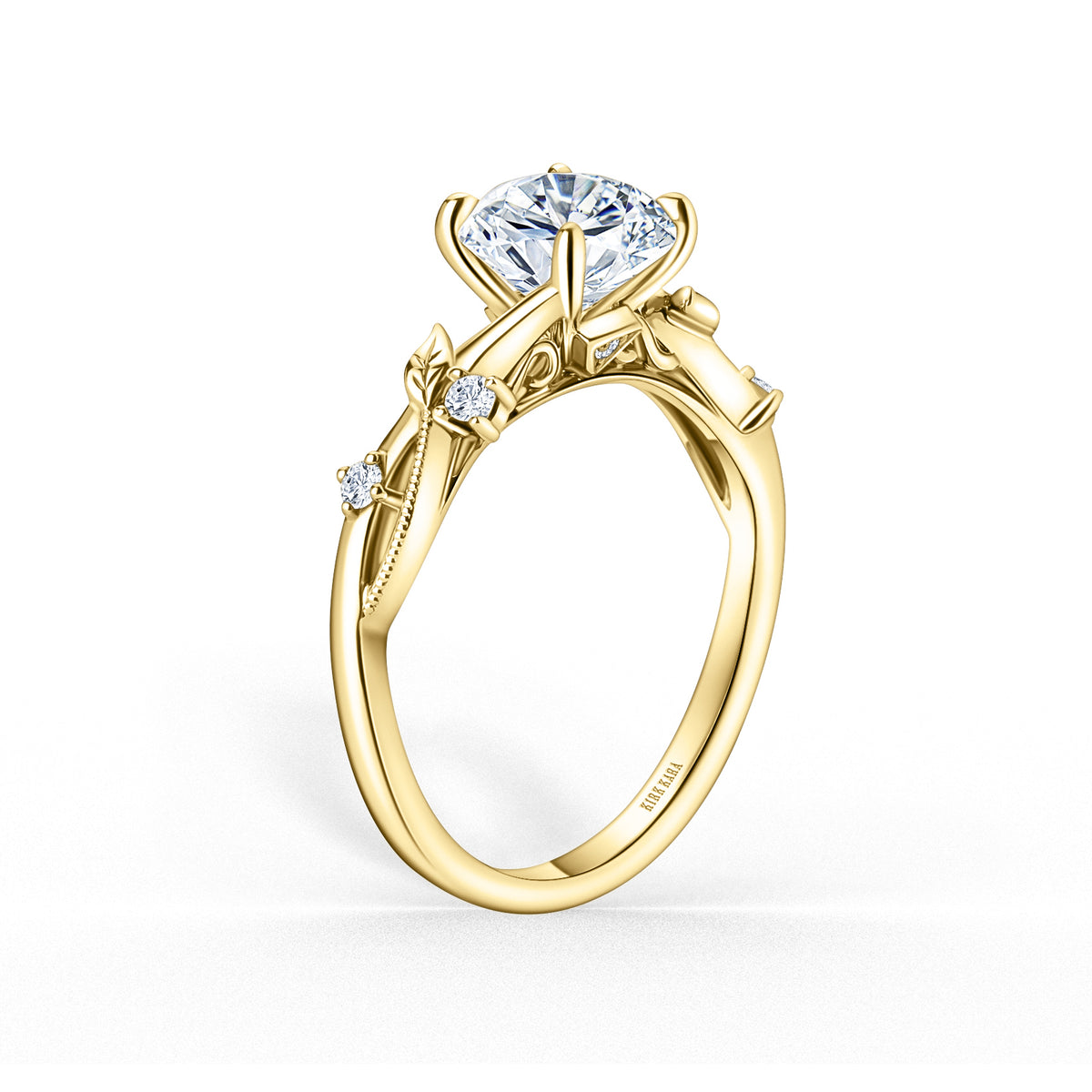 Diamond Twig Cathedral Engagement Ring