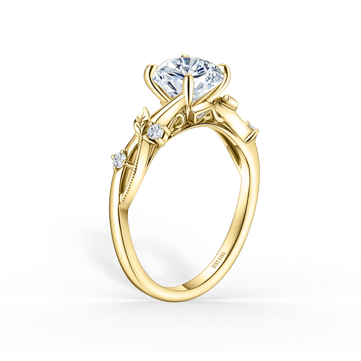 Diamond Twig Cathedral Engagement Ring