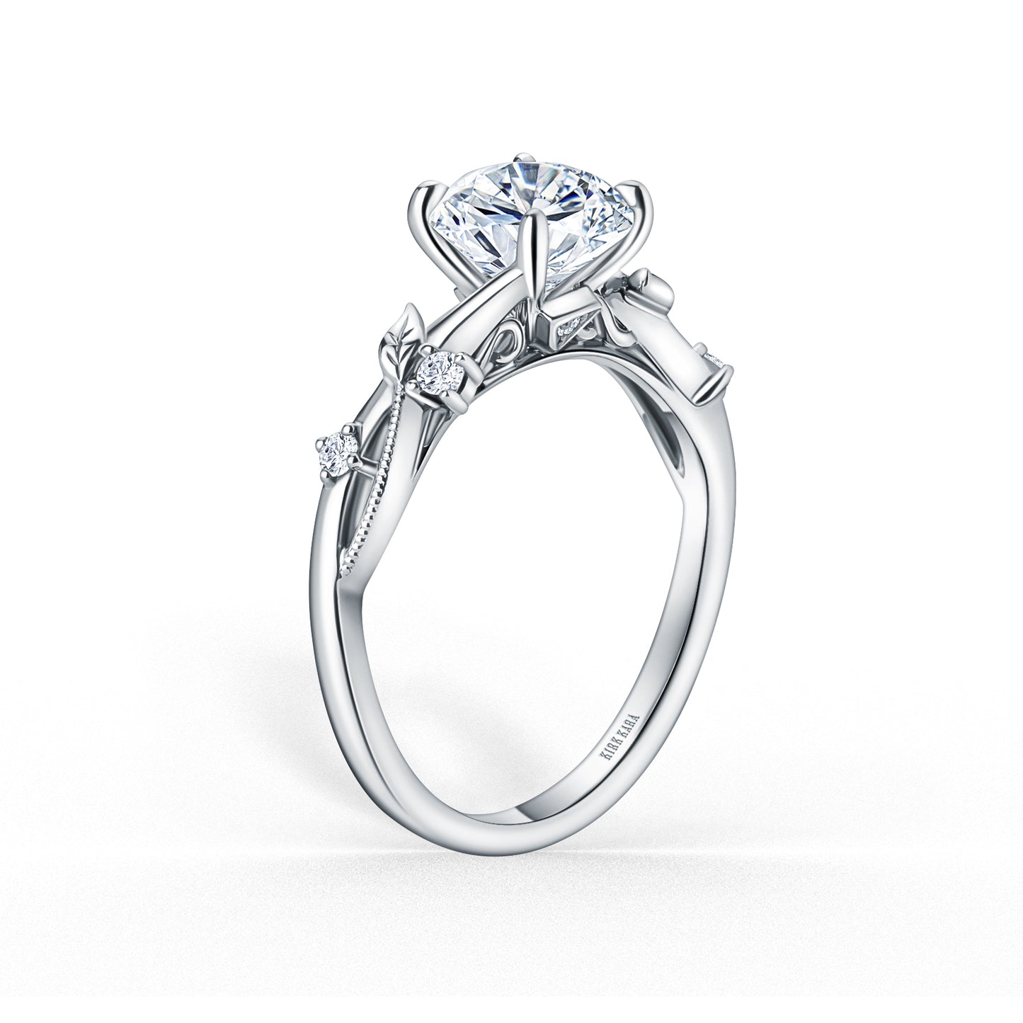 Diamond Twig Cathedral Engagement Ring