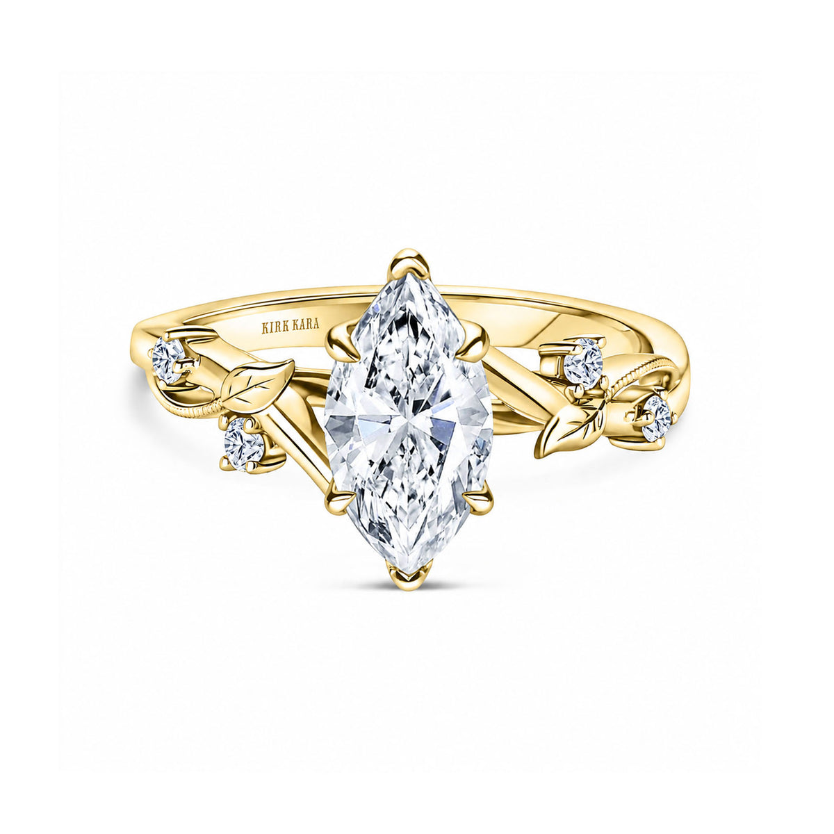 Diamond Twig Cathedral Engagement Ring