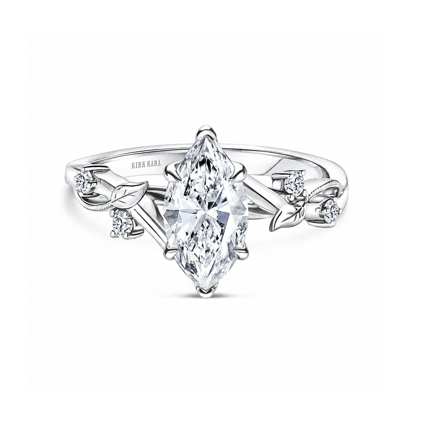 Diamond Twig Cathedral Engagement Ring