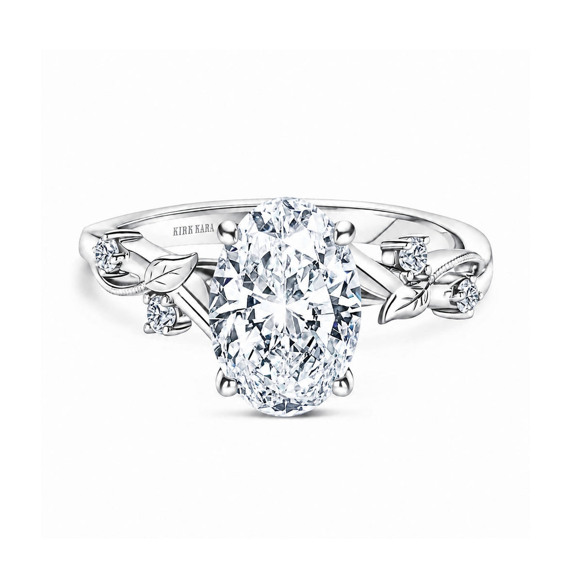 Diamond Twig Cathedral Engagement Ring