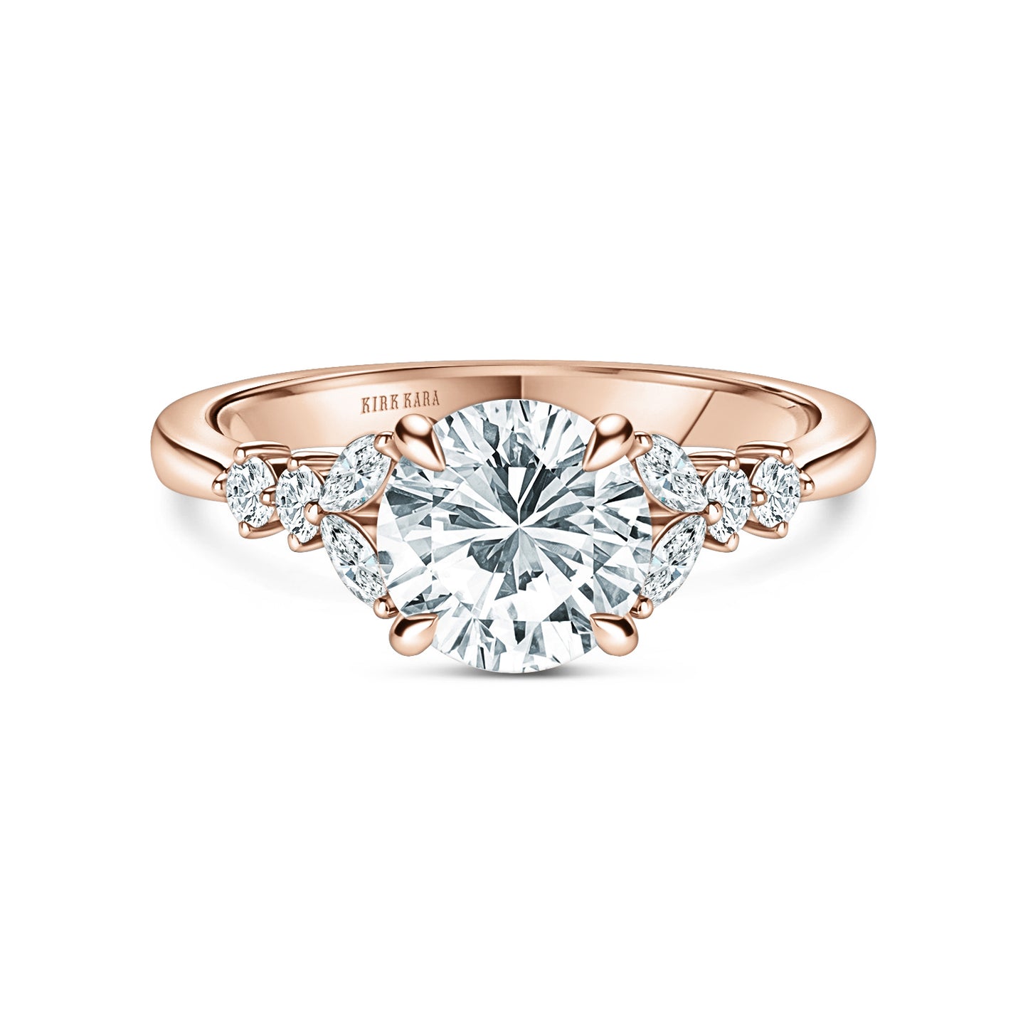 Marquise Diamond Cathedral Engagement Ring