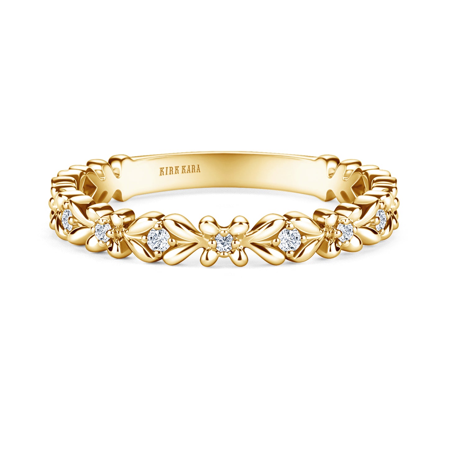 Floral Inspired Diamond Wedding Band